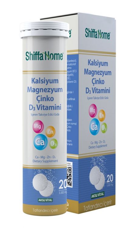 Kalsiyum - Magnezyum - Çinko - D vitamini  20 Effervesan Tablet