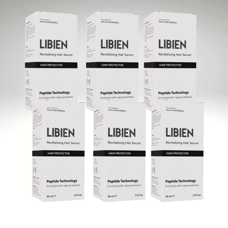 LIBIEN Saç Serumu 50 ml - Erkek ve Kadınlar İçin Güçlü Formül 6 KUTU