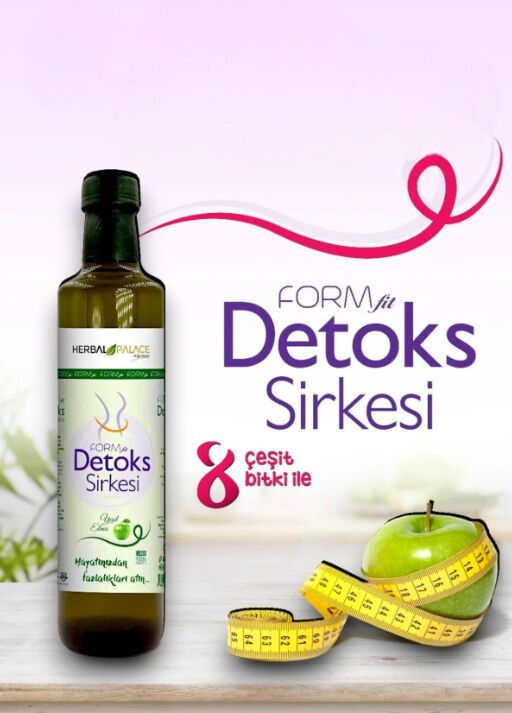 Herbal Palace Detox Sirkesi Yeşil Elma Aromalı Formfit 500 ML