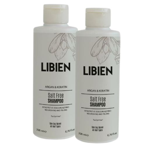 LIBIEN Salt Free Argan & Keratin Shampoo 200 X 2 Adet