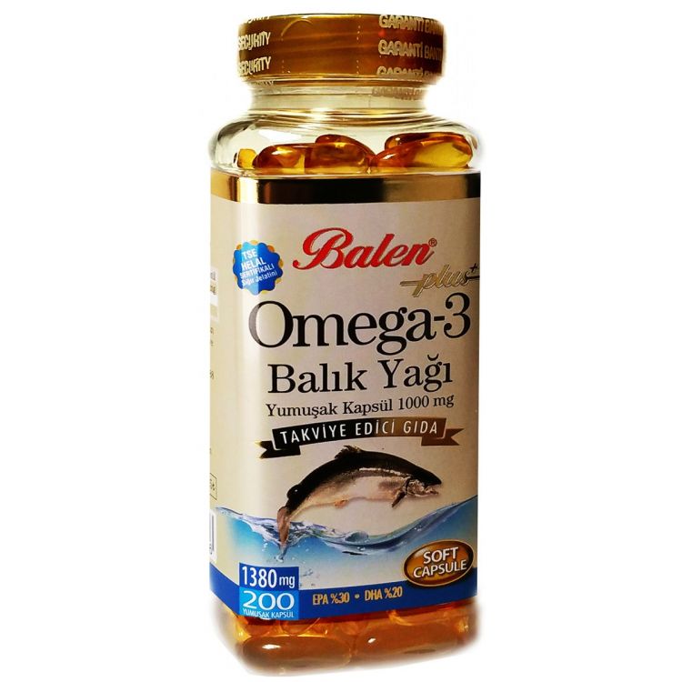 Balen Omega 3 Balık Yağı Yumuşak Kapsül 1380 mg 200 Kapsül