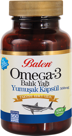 Balen Omega 3 Balık Yağı Soft Jel 650 MG 160 KAPSÜL